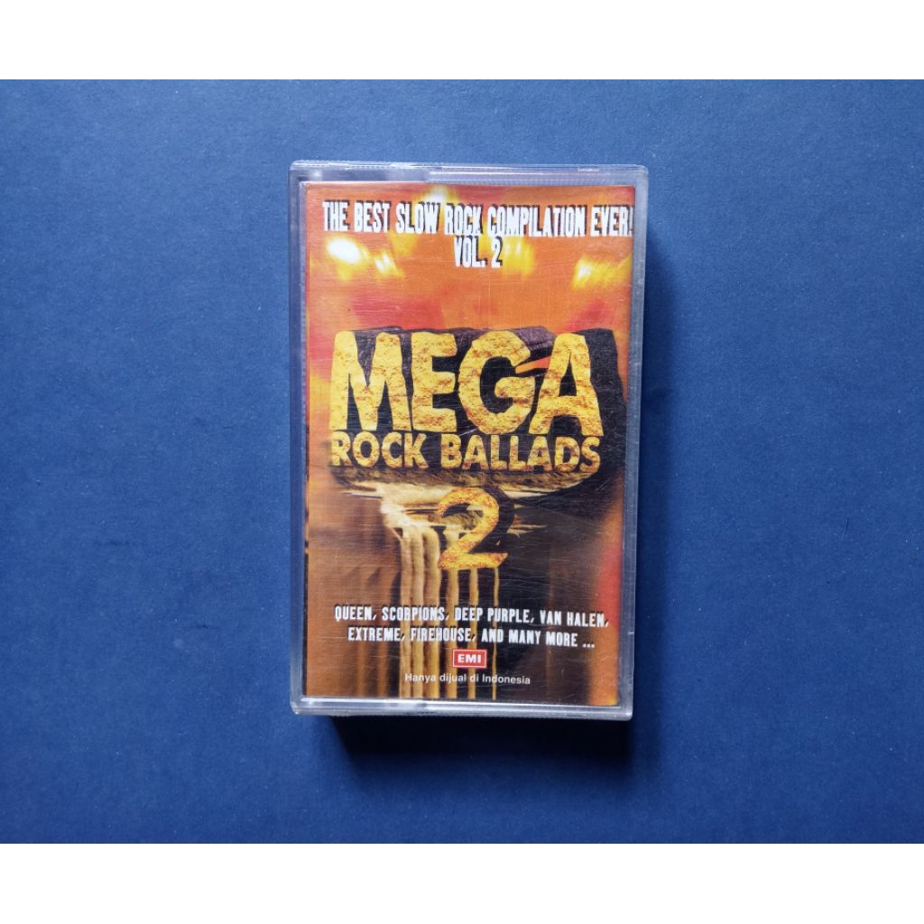 Kaset Pita Mega Rock Ballads "The Best Slow Rock Compilation Ever" Vol. 2 Prod EMI Music Indonesia