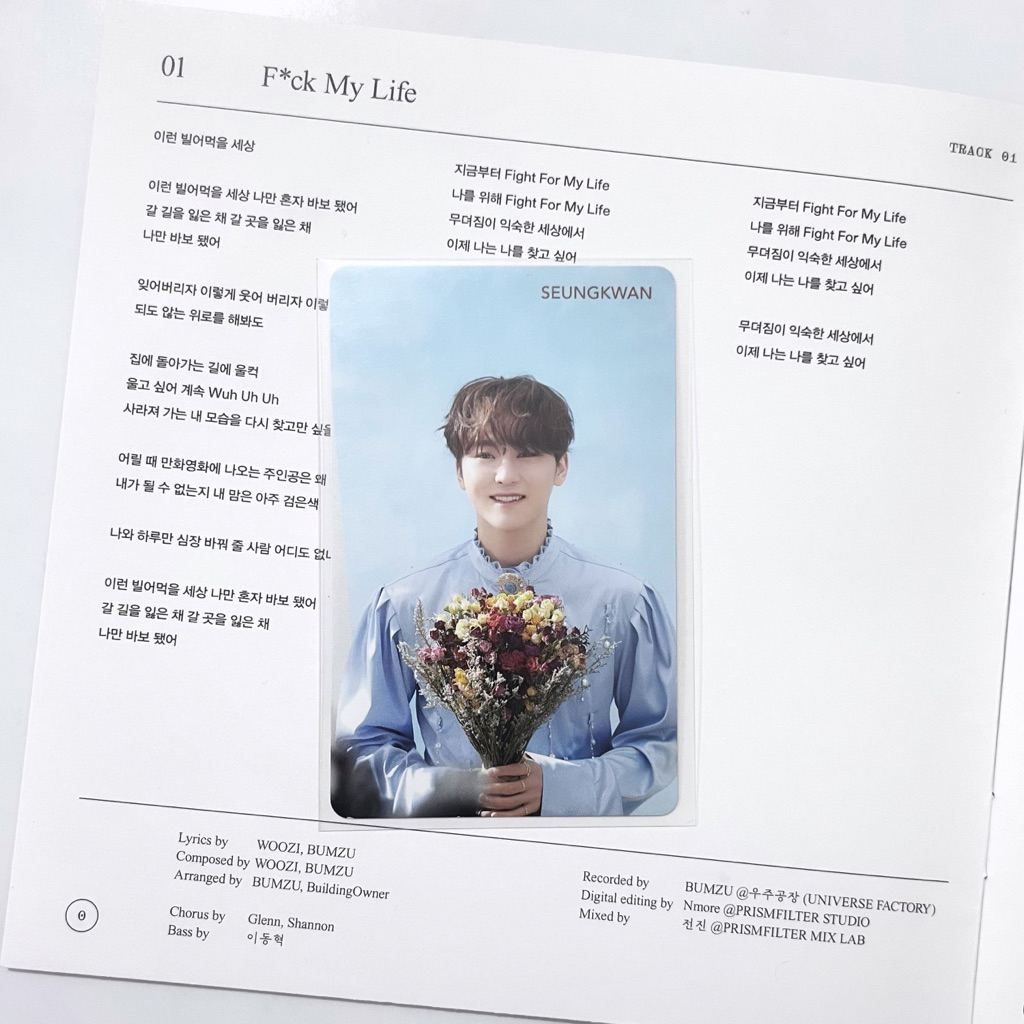 boo seungkwan seventeen hmv thanks fallin flower