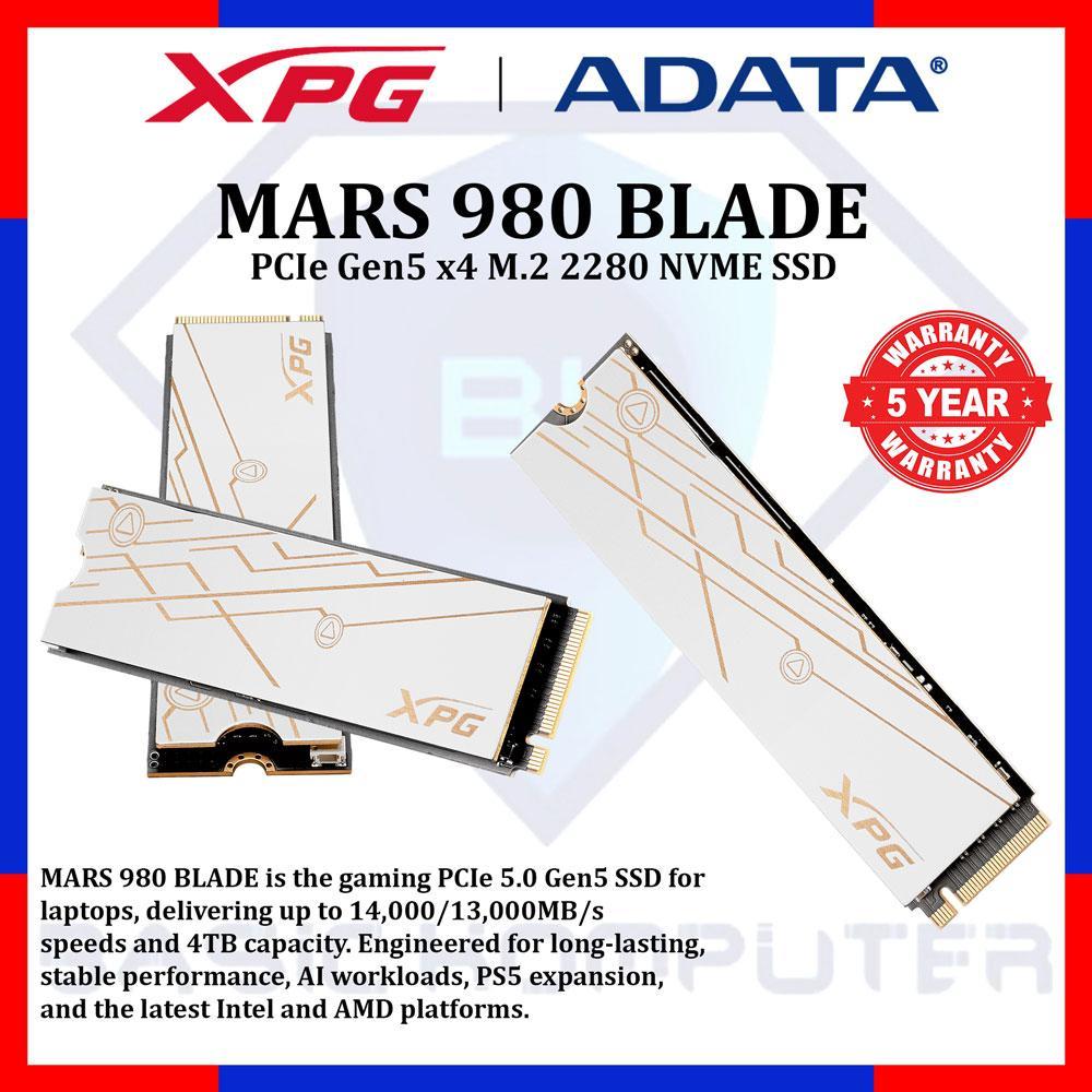 SSD ADATA XPG MARS 980 BLADE 1Tb 2Tb 4Tb PCIe Gen5 x4 M.2 2280 NVMe SSD - ADATA MARS 980 BLADE SSD