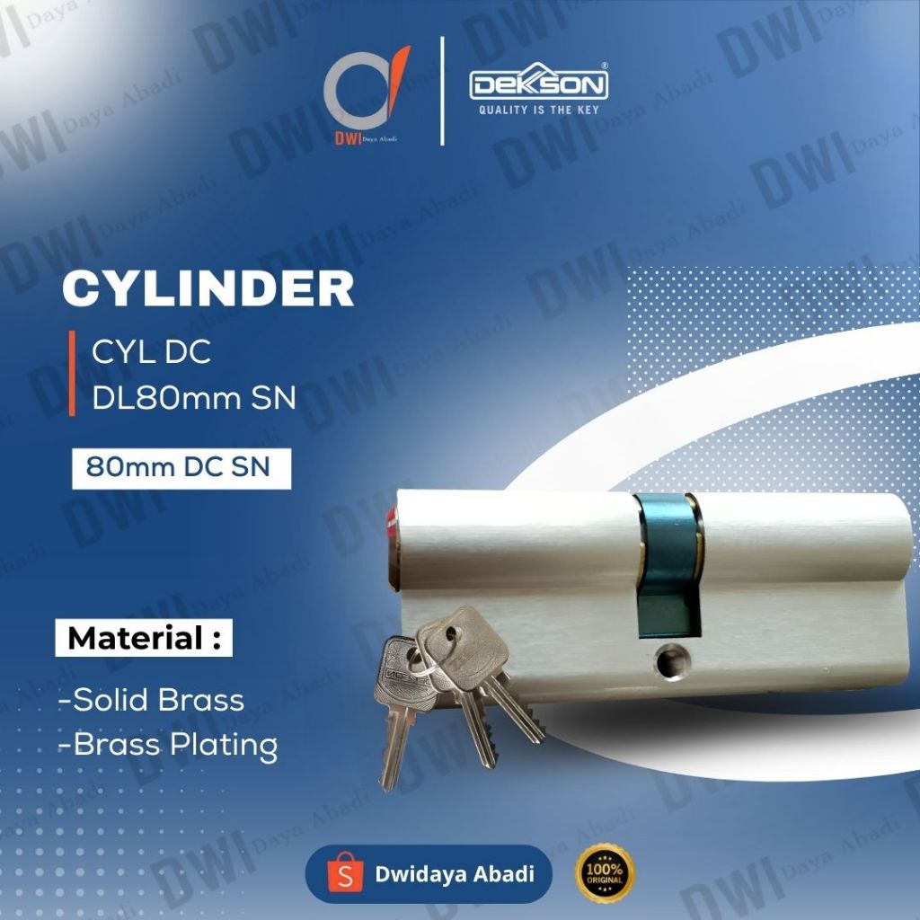 Kunci Silinder / Cylinder 80MM Cylinder 3 Kunci Dekkson
