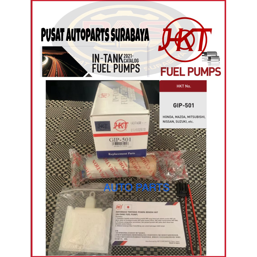 FUEL PUMP POMPA BENSIN ASLI HKT JAPAN GIP-501 TOYOTA AVANZA / XENIA 2004-2011/ GRANMAX / RUSH / TERR