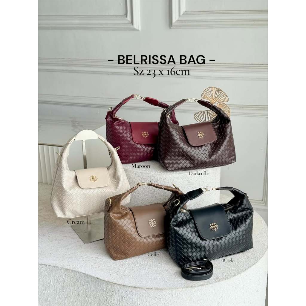 Thedelhouse Belrissa Bag Leather Anyam Premium Tebal Tas Wanita