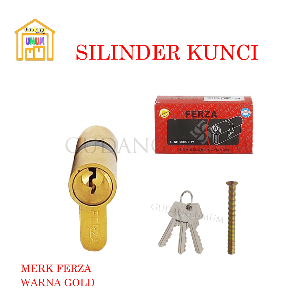 Silinder Kunci Pintu Ferza 60 mm Silinder Kunci Kuningan