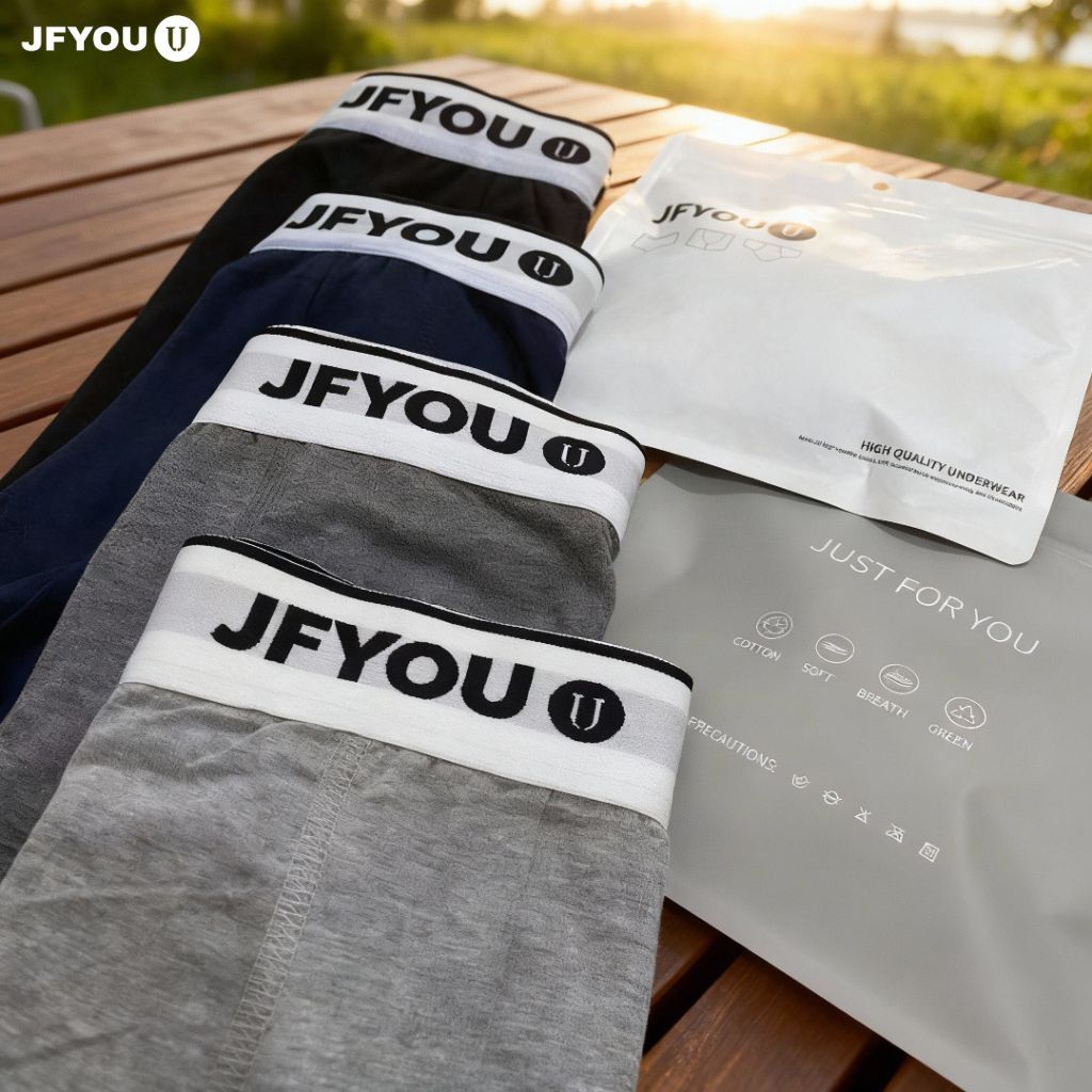 JFYOU Celana dalam pria Boxer Like Soft Cotton AntiBacteria Men Underwear CD DJ04