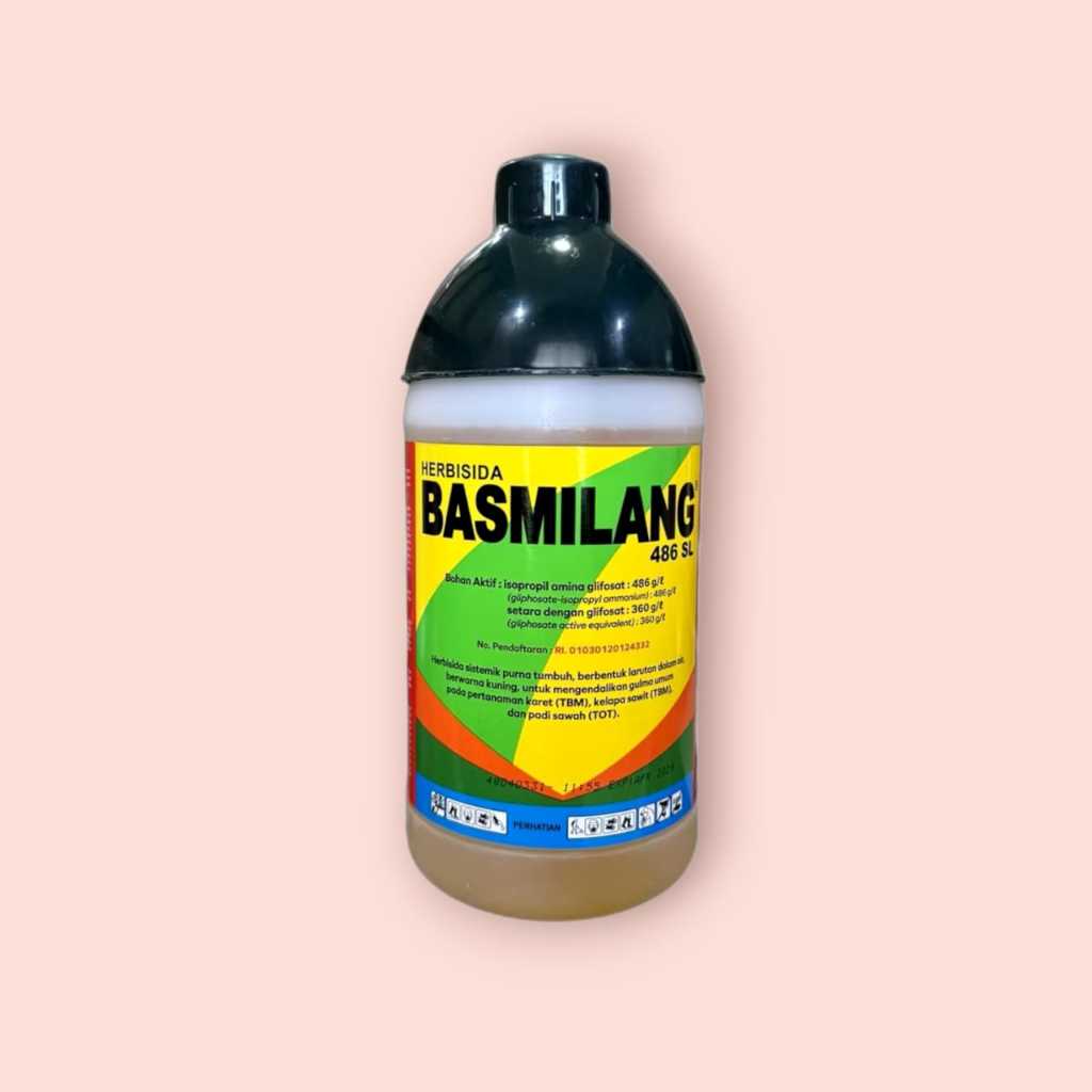 HERBISIDA BASMILANG 486 SL 1 LITER/RACUN SISTEMATIK GULMA LEBAR RUMPUT KARET SAWIT PADI 1L