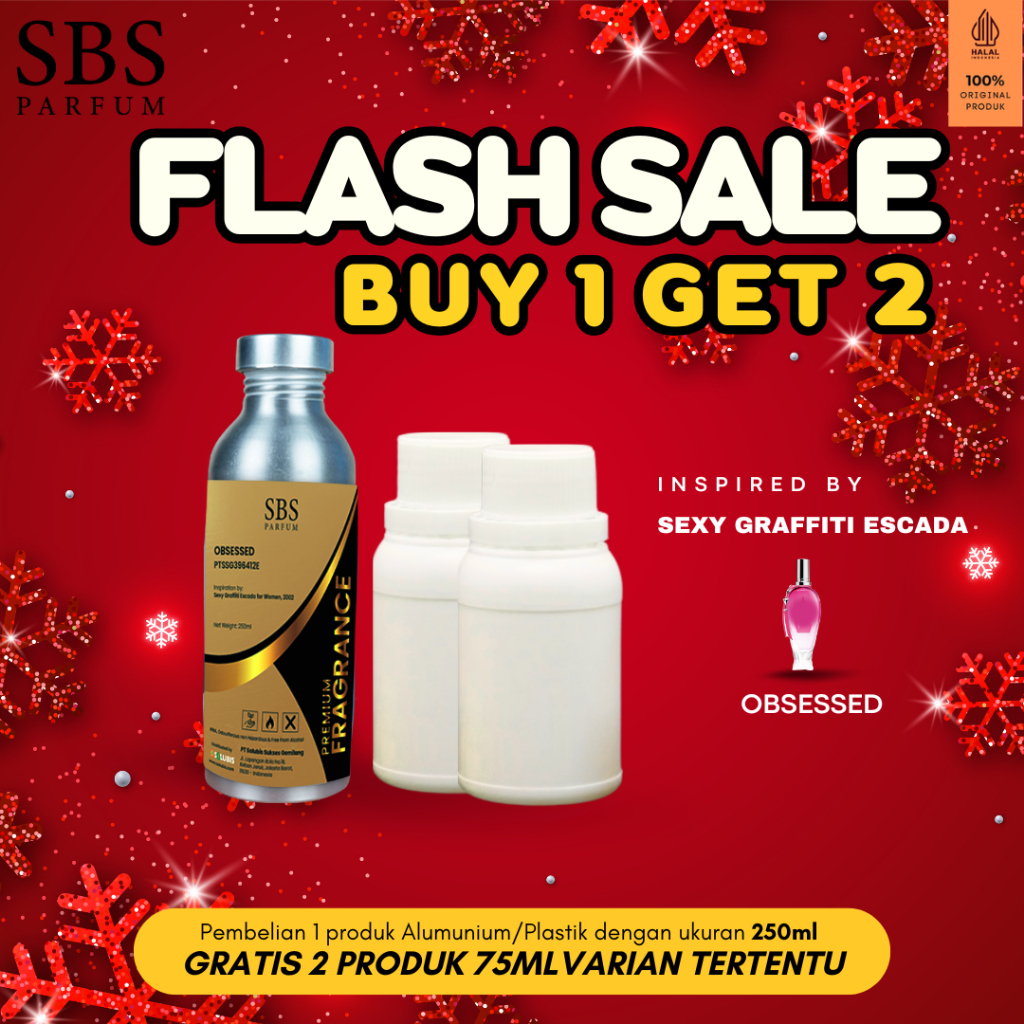 BUY 1 GET 2 FREE - Bibit Parfum Murni Original [Obsessed-Premium] 250ml - Inspired by Sexy Graffiti 