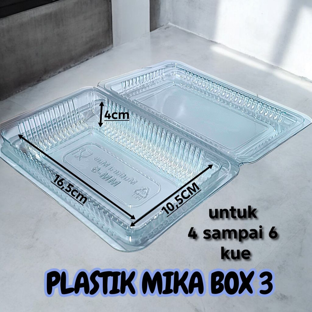 plastik mika box 3 tebal untuk tempat kue dan makanan kotak mika makanan dan kue isi 4 sampai 6