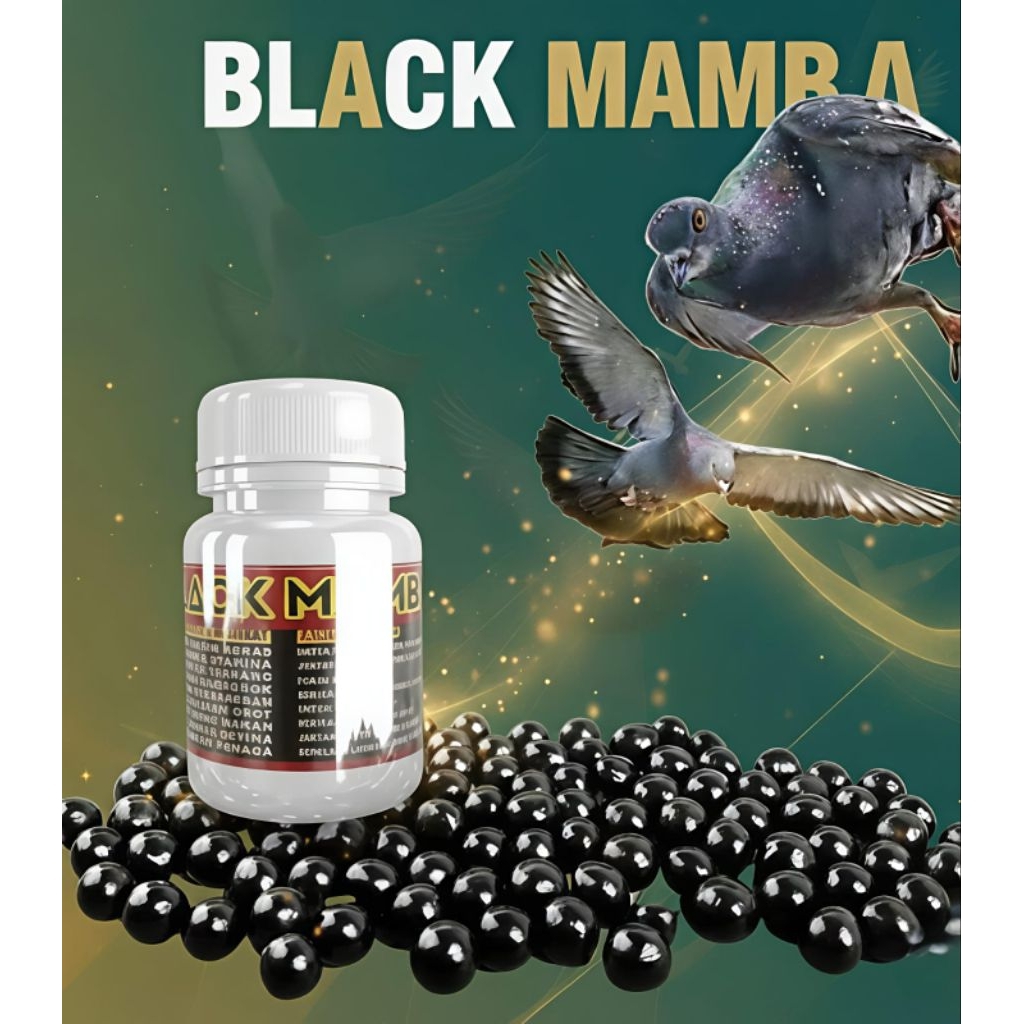 Suplement Merpati Kolong & Balap BLACK MAMBA IDEAL PILLS isi 100 Butir perfect power and speed losdo