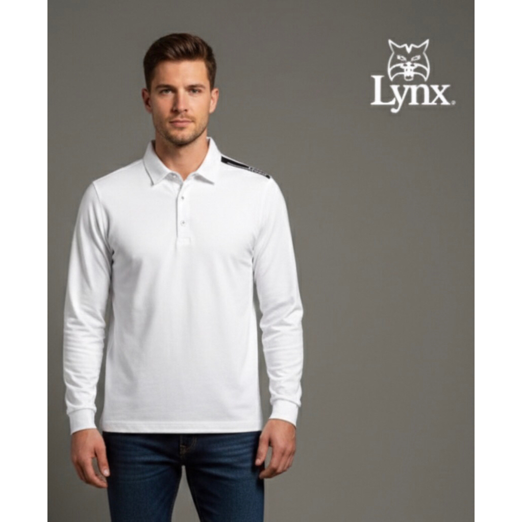 Kaos Polo Dry Pria LYNX GOLF White  Original Second