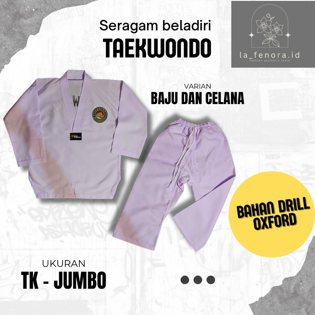 Dobok Taekwondo/Seragam Dobok Taekwondo pemula anak sampai jumbo