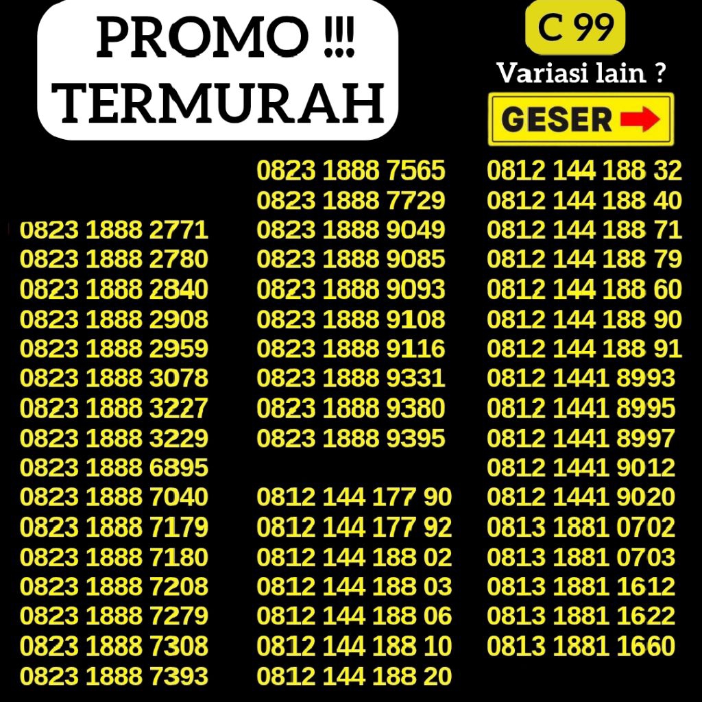 Termurah Nomor Cantik Kartu Perdana Telkomsel 888 Triple Nomor Cantik Simpati Triple Kwarted Panca S