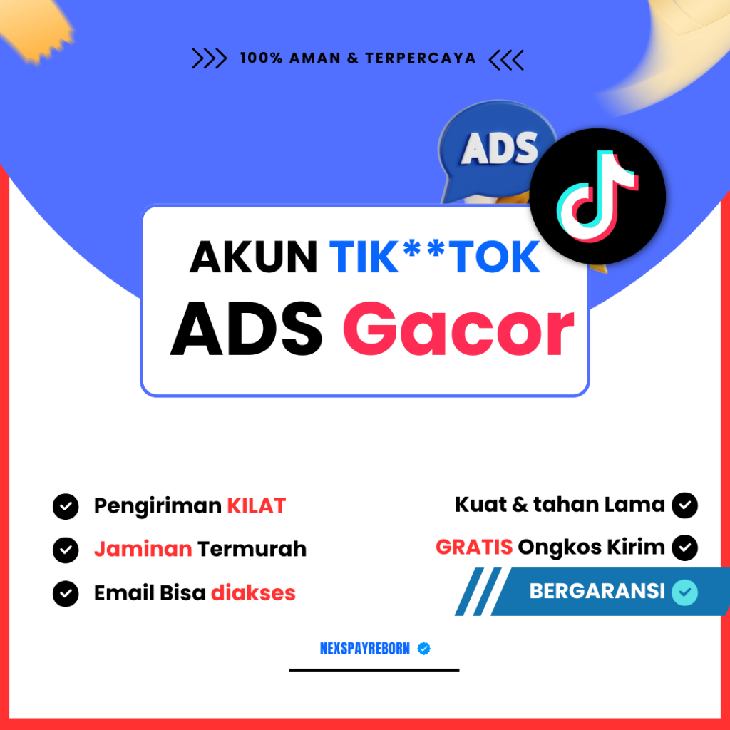 Jual Akun Tiktok Ads manager dengan 3 Akun iklan Siap gas iklan
