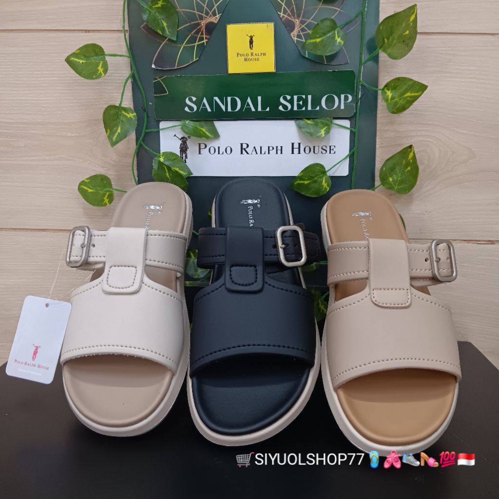 [Bisa COD/100% Original/Art TBE 01] Sandal Wanita POLO RALPH HOUSE/Sandal Wanita/Sandal Slide Wanita