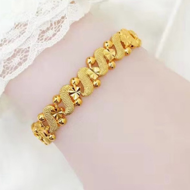 GELANG EMAS HONGKONG UKIR PERHIASAN WANITA