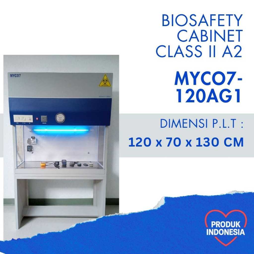 BIOSAFETY CABINET BSC CLASS II A2 MYCO7-120AG1 1.2M HEPA H14 Kombinasi Material Efisien