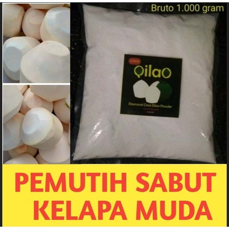 Promo Hemat Serbuk Pemutih Sabut Kelapa Muda, Kelapa Diamond, Kelapa ala Thailand