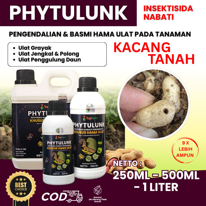 Obat Ulat Topfarm / Obat Ulat Daun Kacang Tanah / Obat Hama Ulat Buah Kacang Tanah / Obat Semprot Ul