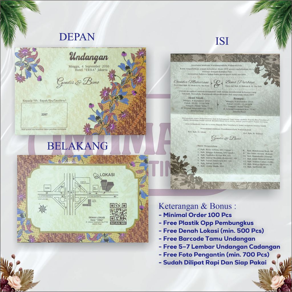 UNDANGAN PERNIKAHAN ERBA 2207 SIAP PAKAI