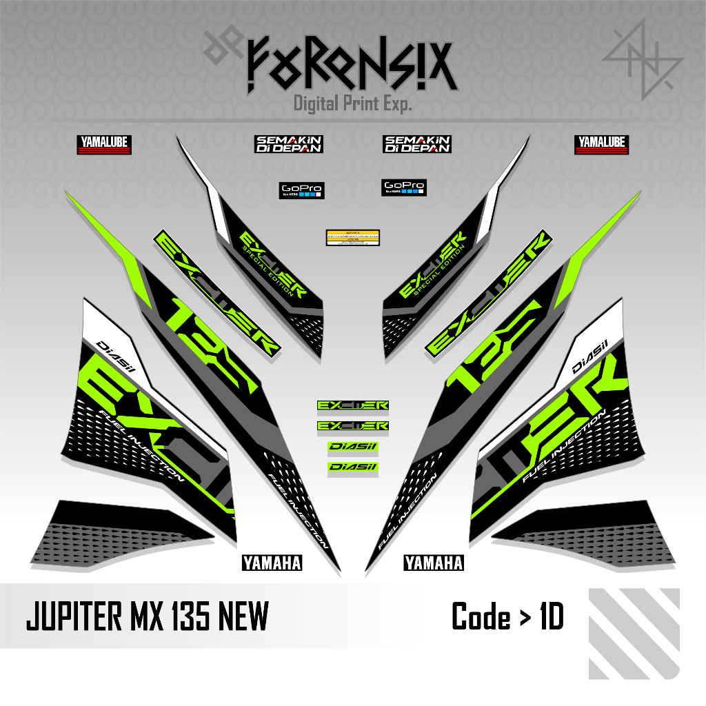 Striping Jupiter MX New 135 || Stiker Jupiter MX New 1 || Decal Jupiter MX New Exciter Lc 135