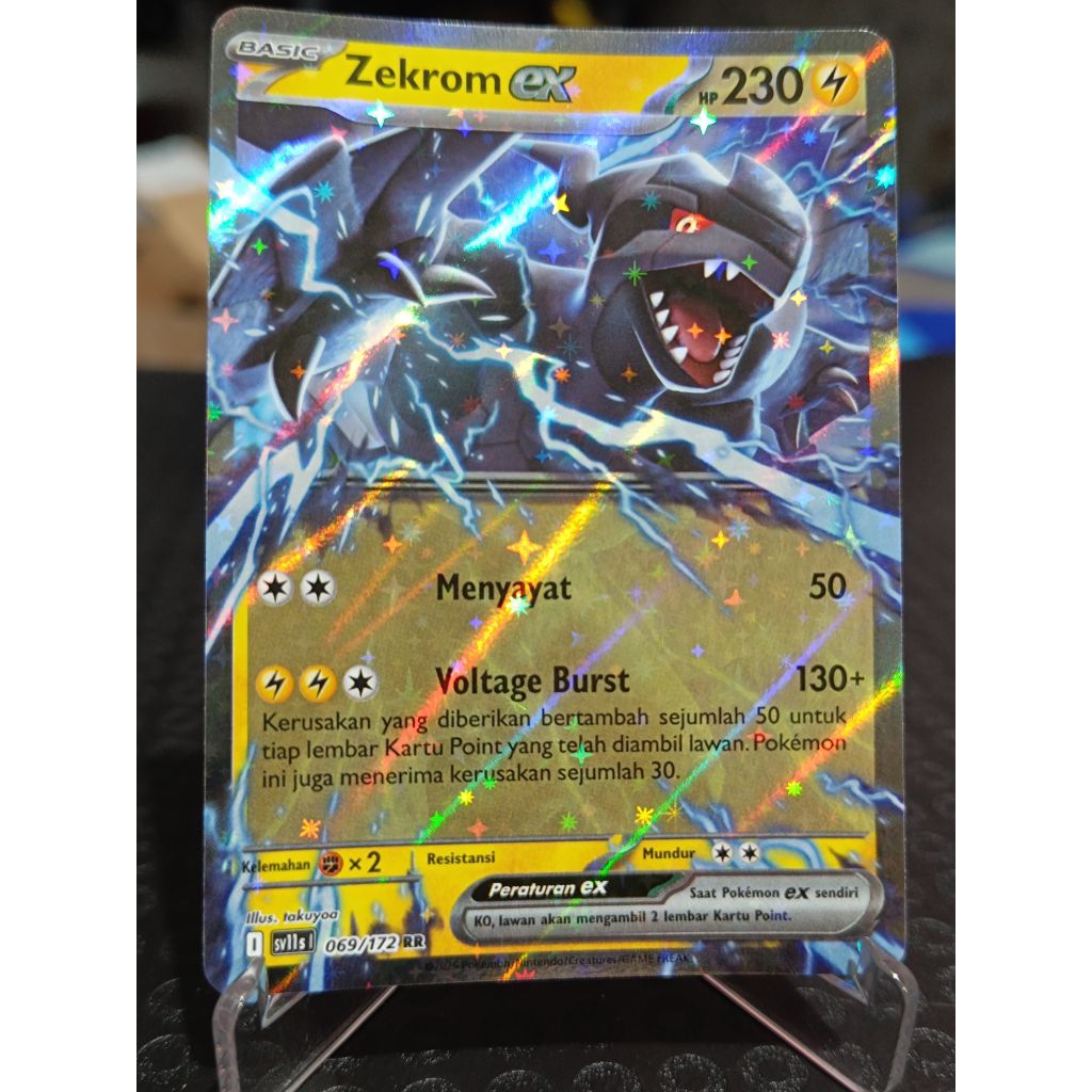 kartu pokemon TCG ori Indonesia Zekrom ex RR