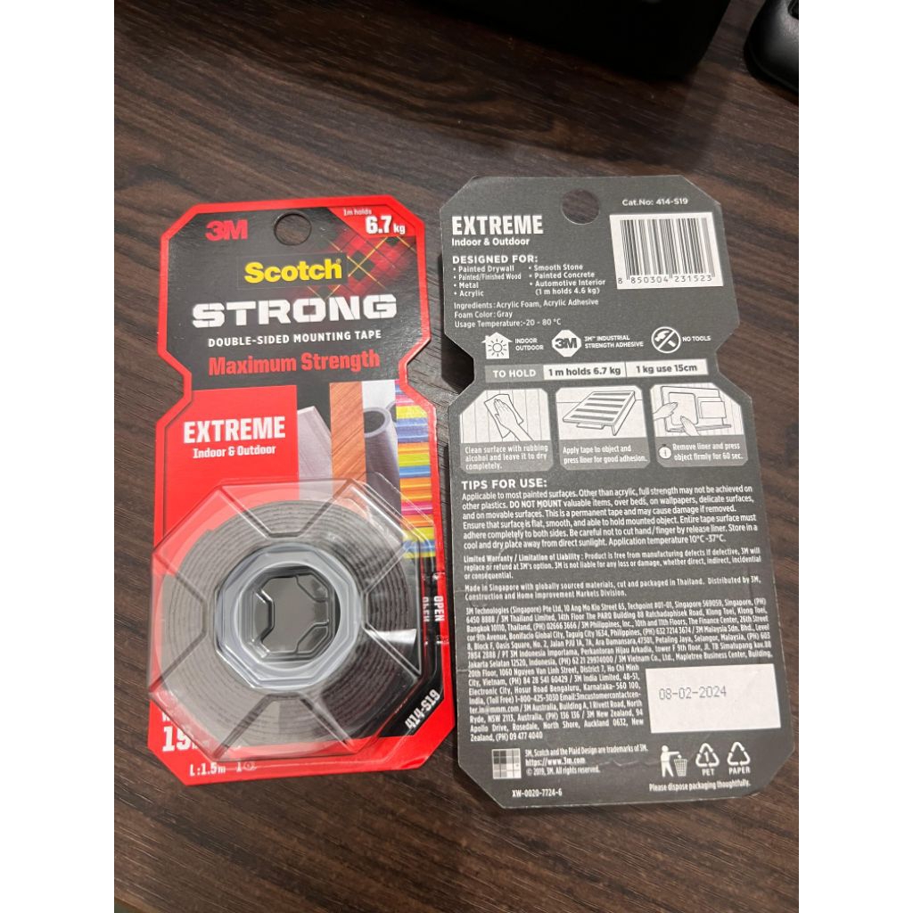 3M EXTREME STRONG MAXIMUM STRENGH Doubletape 3 m lem double tape
