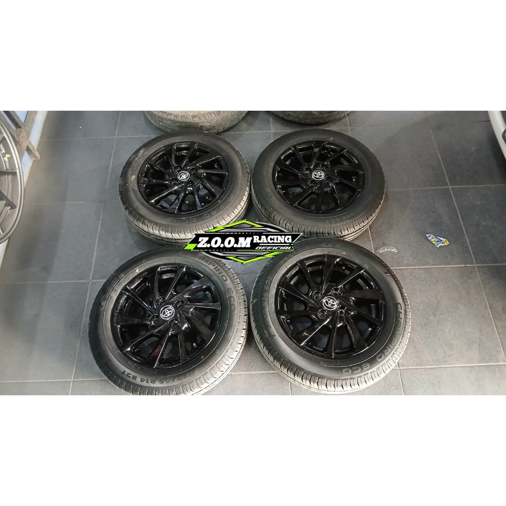 Velg Original Toyota AGYA Ring 14 Murah OEM Plus Ban 175/65 R14 Black Kota Semarang