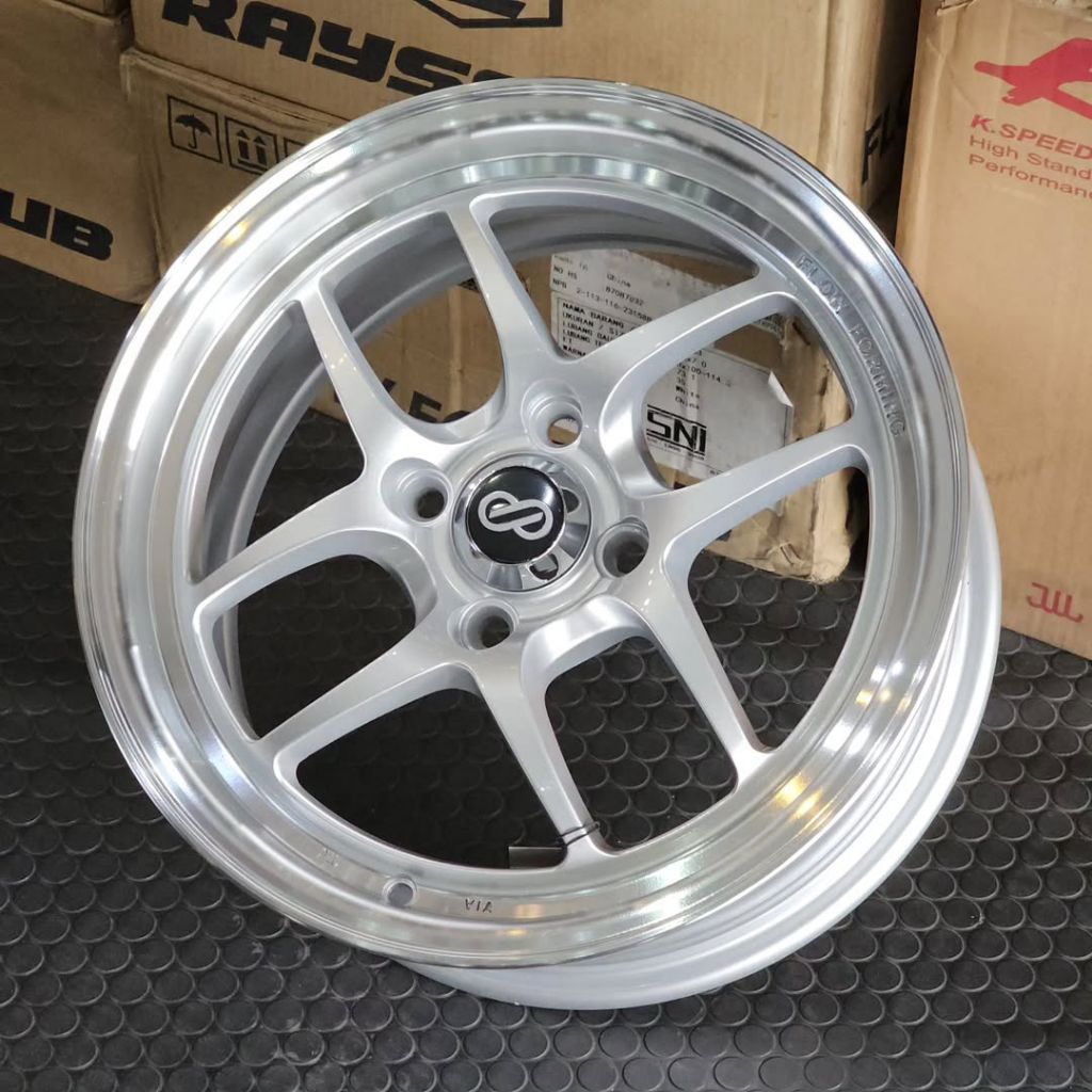 velg enkei tuning flow forming r15 lebar 6,5 et 42 velg racing ring 15 pnp mobil brio jazz city free