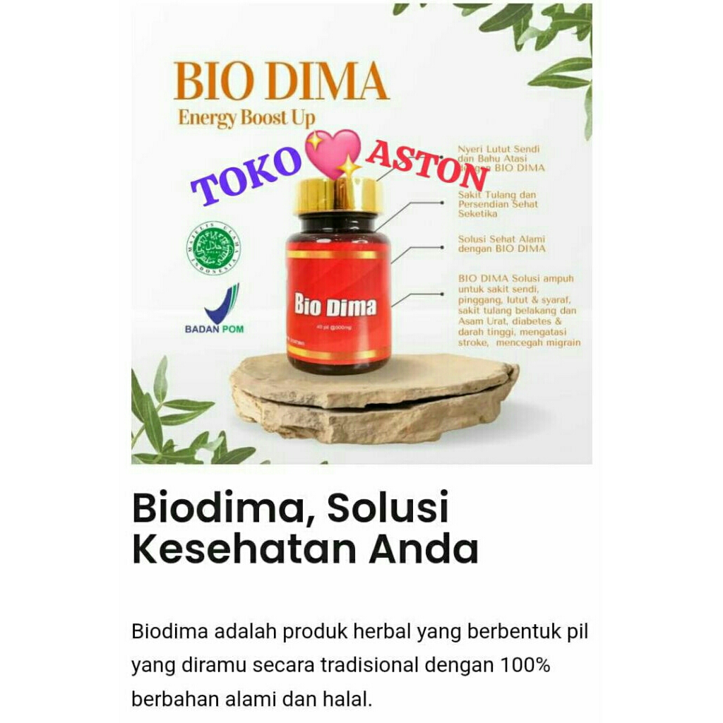 ~original~ Bio Dima Obat Nyeri Sendi Obat Tulang Sendi Obat Rematik Obat Asam Urat Obat Otot Kram & 