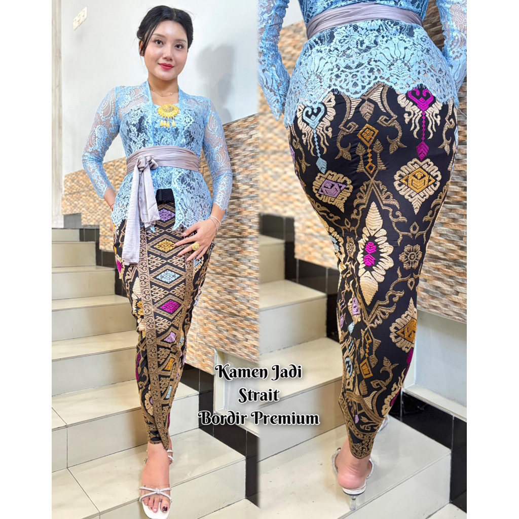 Rok songket bali | kamen jadi bordir strait