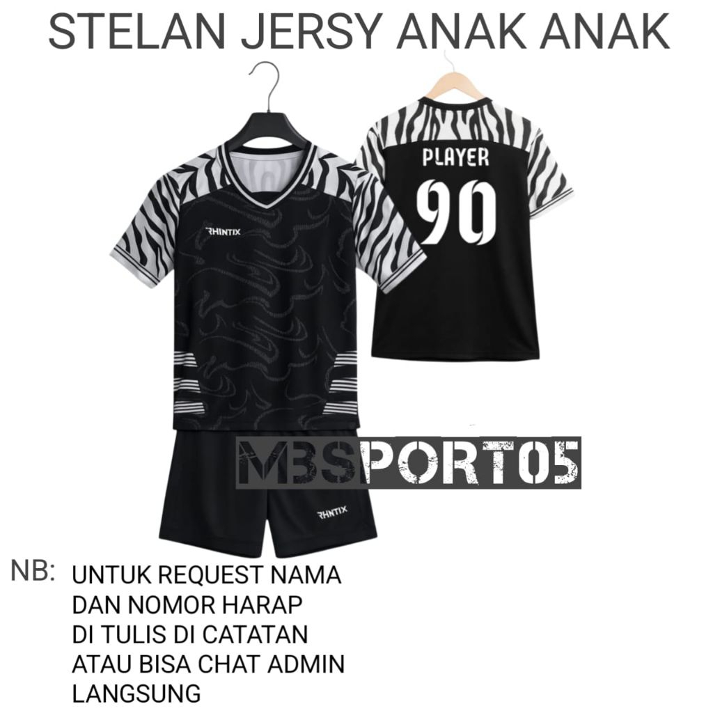 BAJU FUTSAL ANAK-ANAK/JERSY ANAK SABLON NAMA/CUSTOM NAMA NOMOR