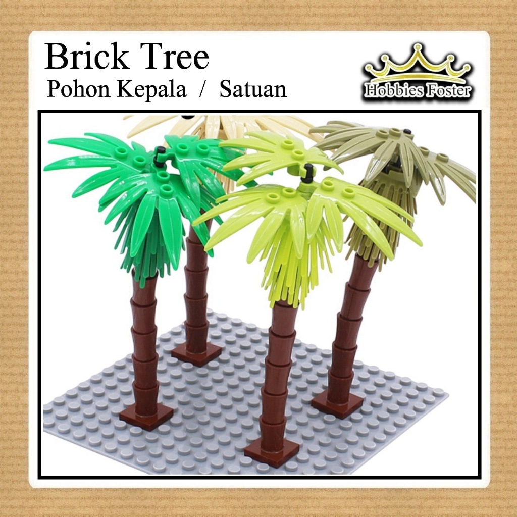 HBF Brick POHON Aksesoris Diorama Mainan Miniatur Tanaman Hias - Kelapa / COCONUT Tree - SATUAN