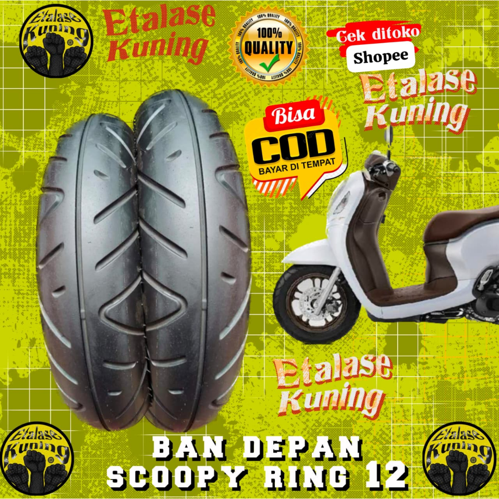 CUCI GUDANG BAN DEPAN SCOOPY RING 12 TUBLESS