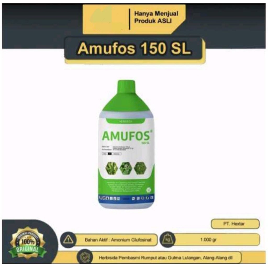 Herbisida AMUFOS 150SL 1 Liter - Non Selektif, Kontak Sistemik, Efektif untuk Gulma