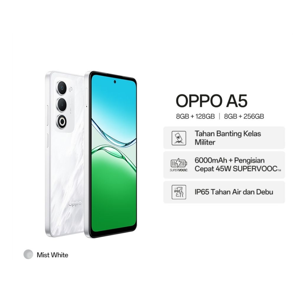 Oppo A5 2025 Ram 8/128GB Garansi Resmi Official Oppo Indonesia