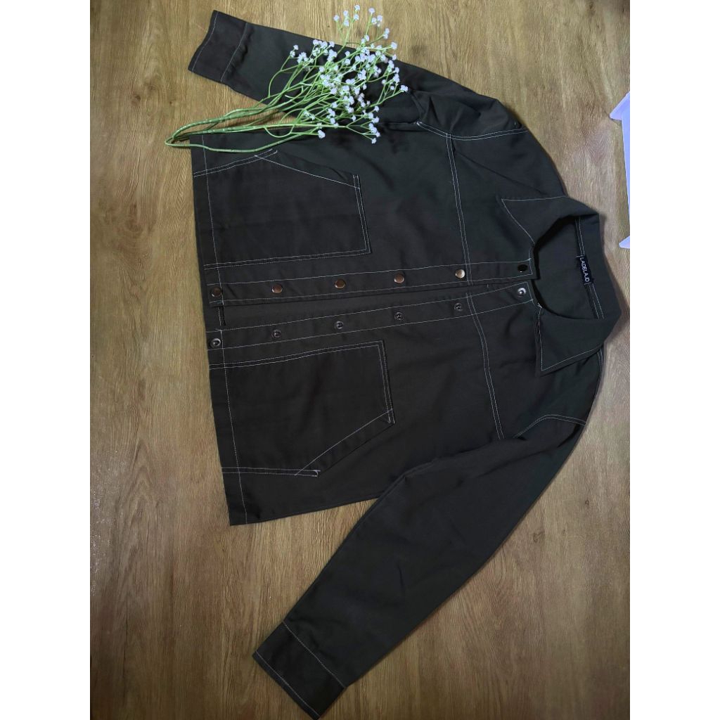 Jaket violin jaket katun atasan wanita