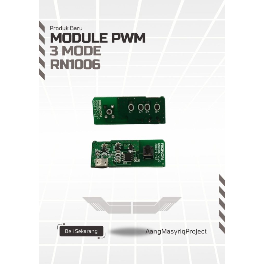 Modul PWM Senter Kepala Headlight3 Mode ( Terang. redup. SOS )