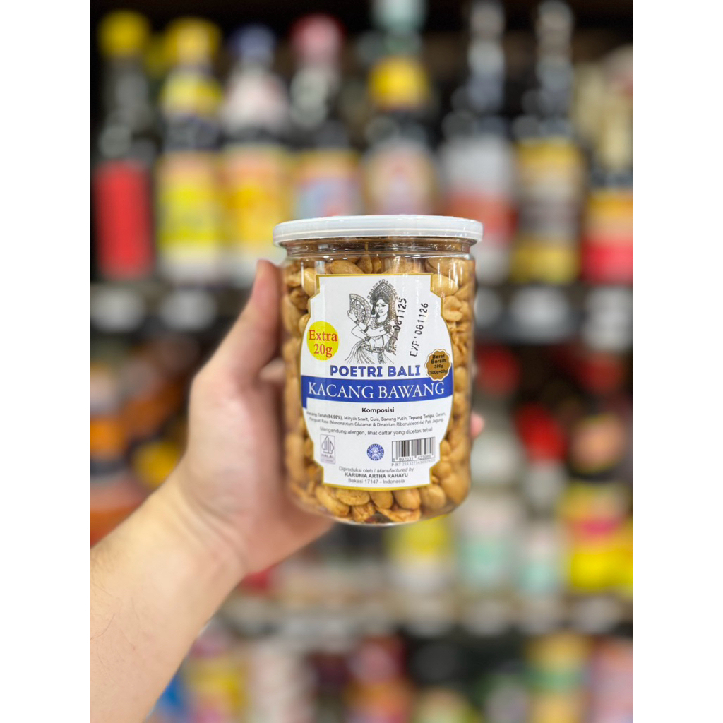 Kacang Bawang Poetri Bali Makanan Ringan Snack Garing Renyah Wangi