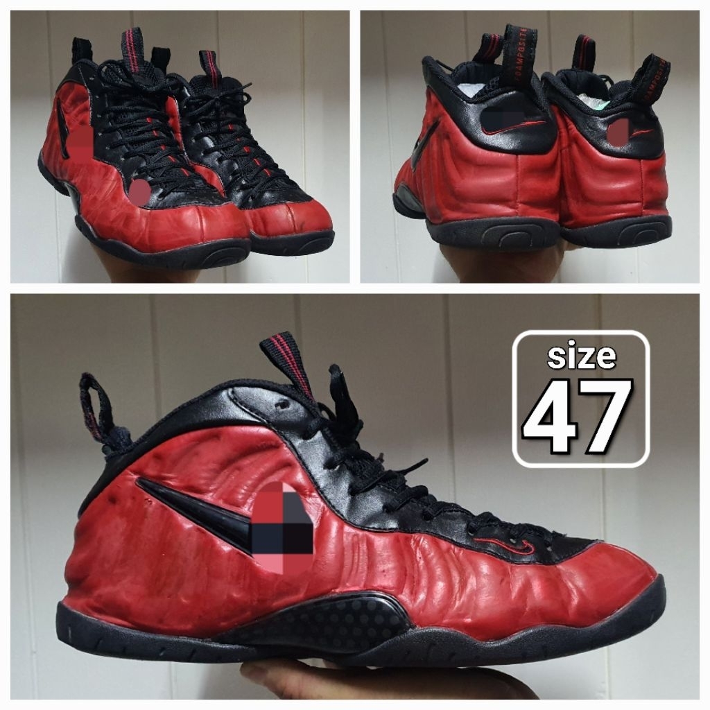 Sepatu Basket Foamposite Pro University Red size 47 Second ori shoes
