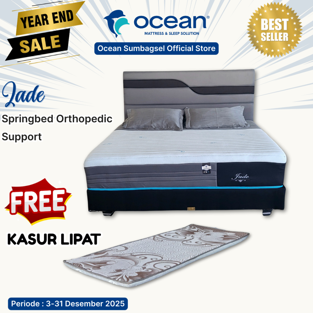 [OOS PTC] Springbed Ocean Jade Cool New (33 cm) – Matras Orthopedic, Firm, Ultra Cool Fabric | Sprin