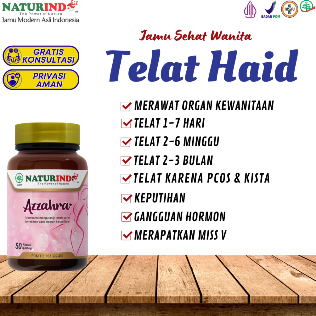 Obat Telat Dateng Bulan Pelancar Haid Pelancaran Tidak Teratur Nyeri Haid Menstruasi PCOS Jamu