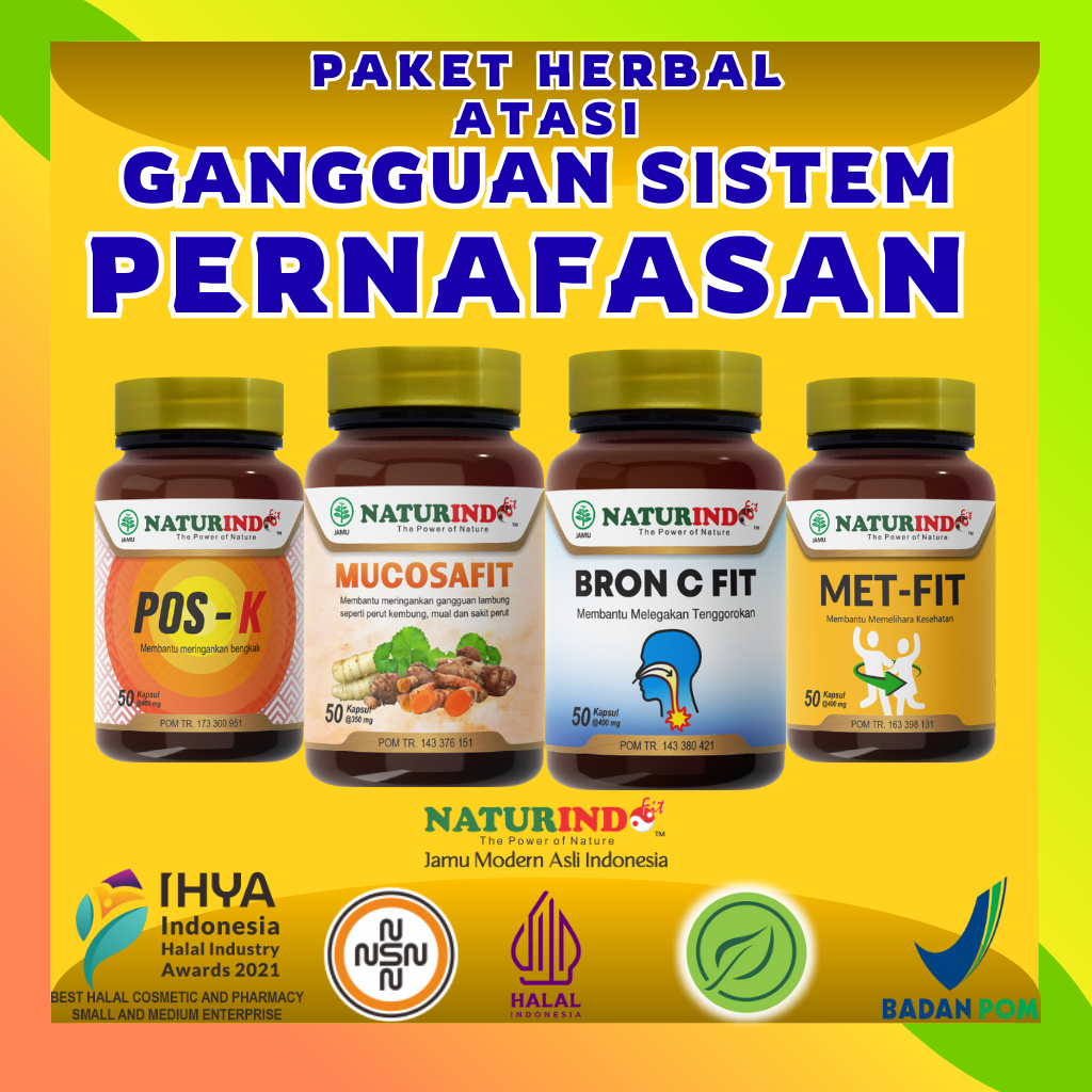 Obat Ngorok Mendekur Keras Sakit Tenggorokan Herbal Bron C fit Naturindo