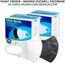 Masker Duckbill 3ply / Masker duckbill 50pcs / Masker DUCKBILL POLOS 3ply Dewasa isi 50