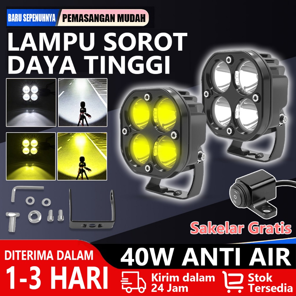 2pcs 40watt truk Lampu Tembak 24 Volt/lampu Sorot 24 Volt/lampu Tembak 12 Volt/lampu Tembak Mata 4/ 