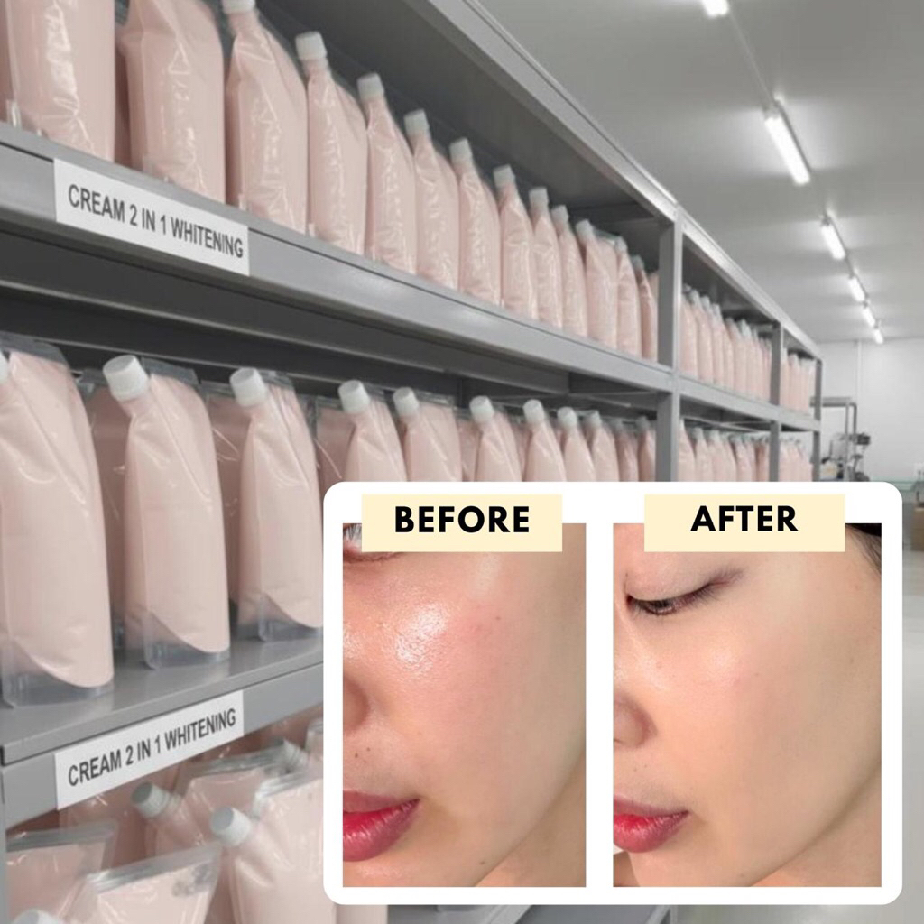 BOOSTER CREAM 2 IN 1 WHITENING | PEMUTIH WAJAH | PRODUK IMPORT | 1000ML