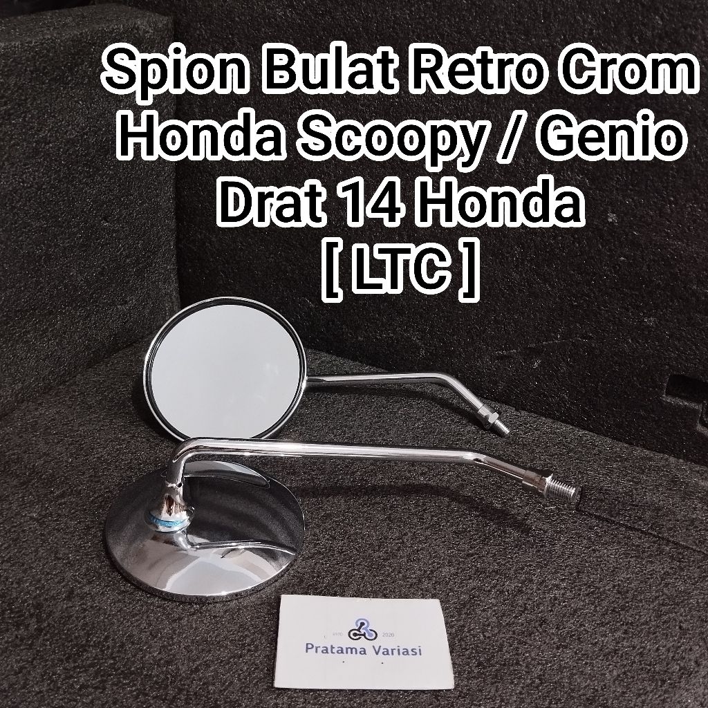 [LTC] Spion Model Bulat Retro Crom Vespa (Drat 14 Honda) - Honda Scoopy / Genio