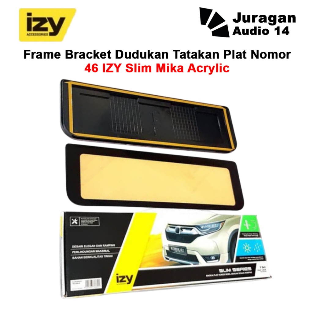 TEMPAT PLAT NOMOR ACRYLIC MIKA IZY | Tatakan Dudukan Plat Nomor Mika Acrylic IZY