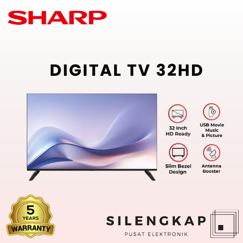 Led Tv Sharp 32 inch 32HD1500I Digital DVBT2 GARANSI RESMI TERMURAH