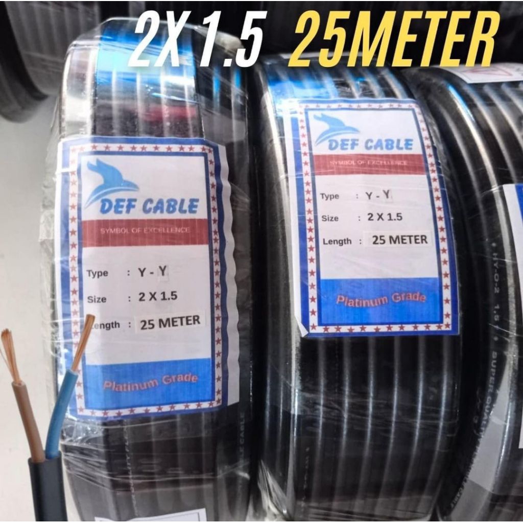Kabel listrik kabel audio 2x1,5 25 meter
