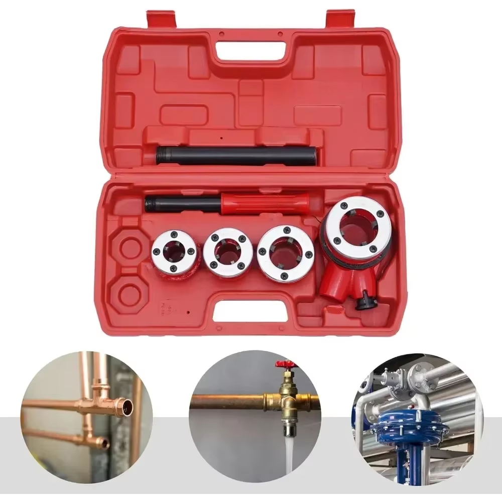 Senai Pipa Manual Alat Drat Pipa Besi Tipe 62 Snei Pipa Ledeng Set Drat 1/2" 3/4" 1" 1 1/4"