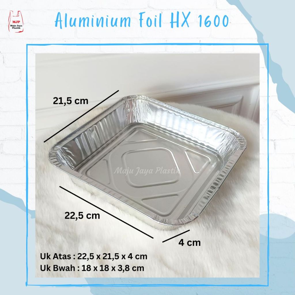 Aluminium Foil Tray 22x22 cm Food Grade – Loyang Lasagna, Pastel, Macaroni Schotel, Kotak Panggang